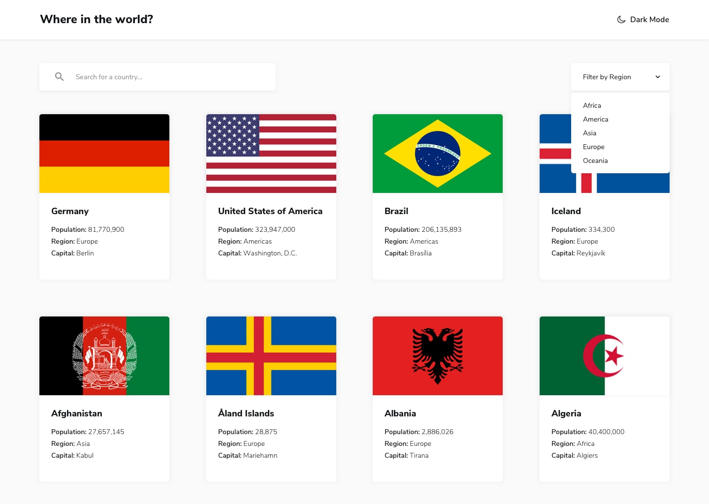 Countries Info image